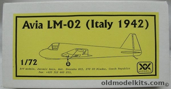 AV Models 1/72 Avia LM-02 Glider - Italy 1942, AV126 plastic model kit